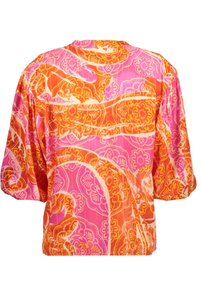 BLOUSE MET GLITTERS 53311 70 000250 ORANGE/FUCHSIA/SILVER